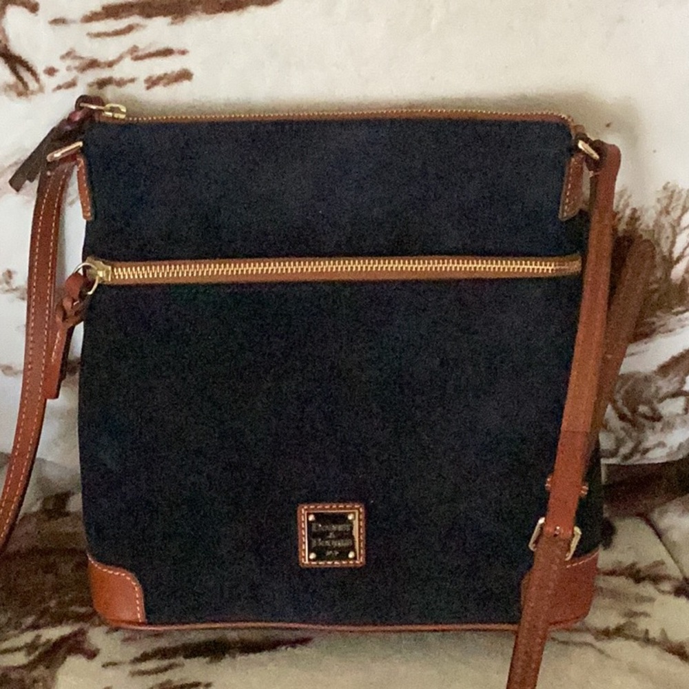 Dooney & Bourke Navy Blue and Brown Bag